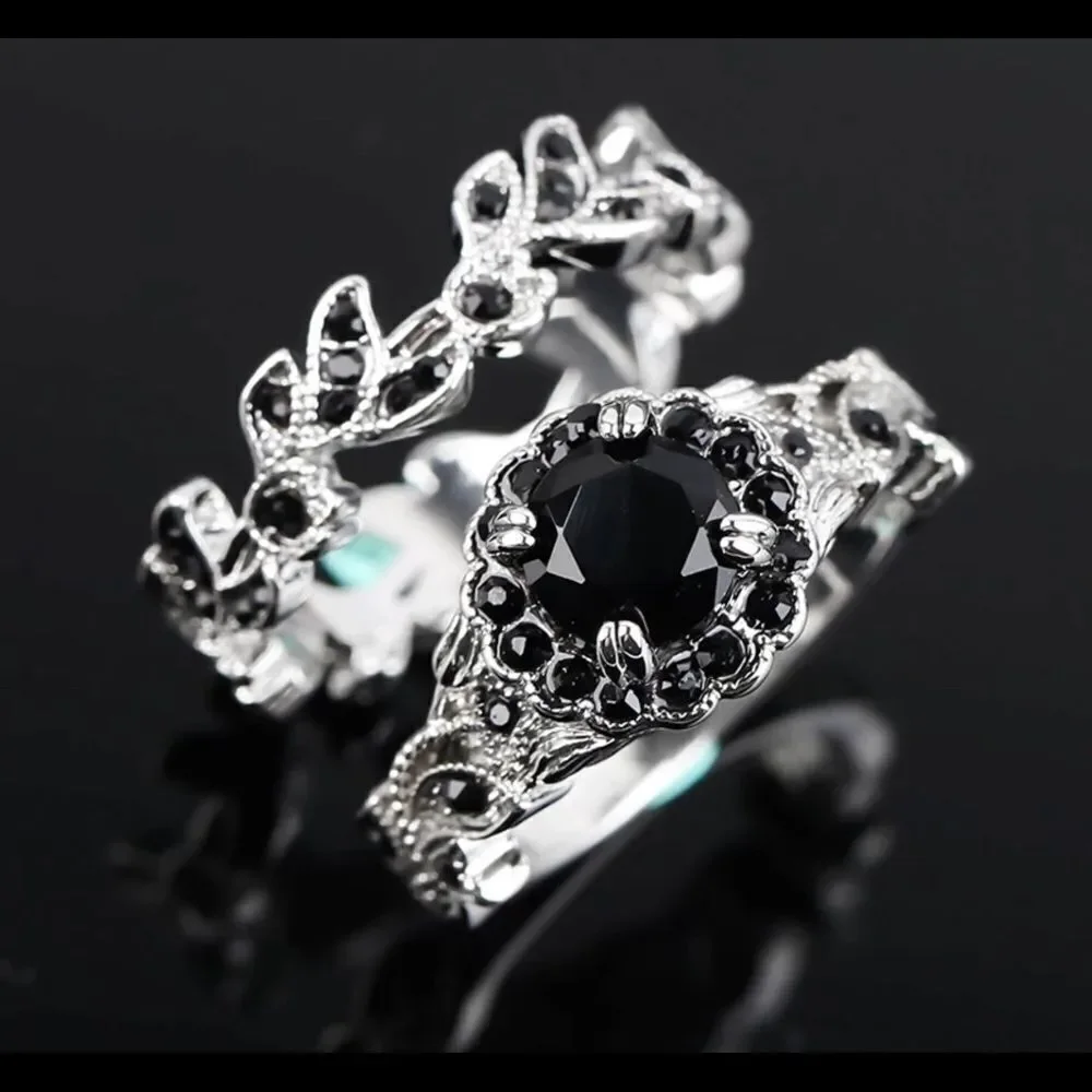‎SILVERTONE RING SET